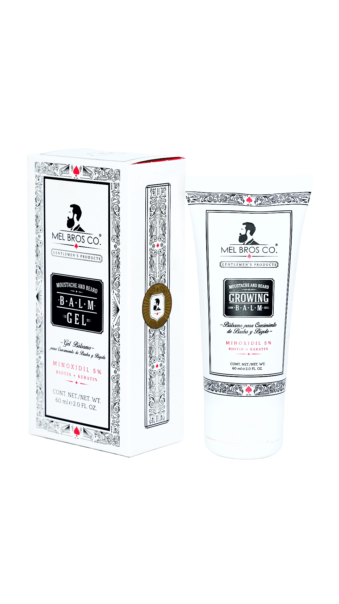Gel Bálsamo de Crecimiento 2oz|60ml Minoxidil 5% + Biotina + Queratina + Vitaminas 4