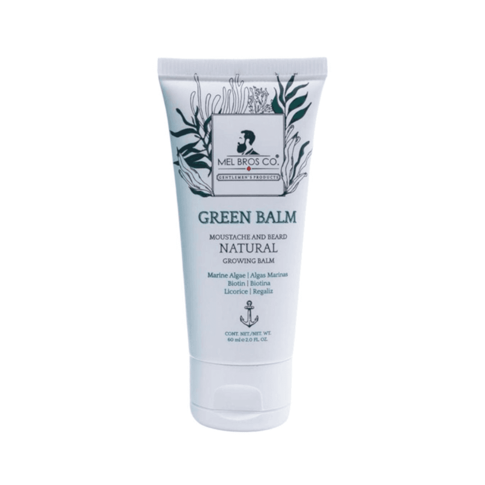 Green Balm Crecimiento de Barba y Bigote 2oz /60ml | Alga Marinas + Biotina + Regaliz + Queratina