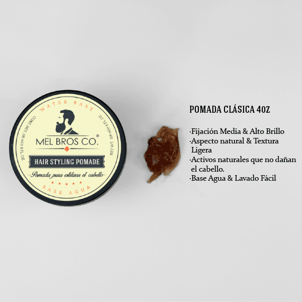 Pomada Clasica 4oz | Base Agua + Media fijación 3