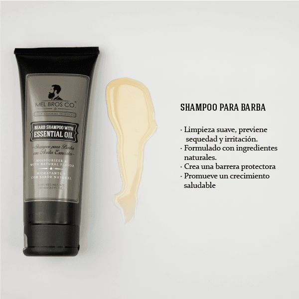 Shampoo de Barba 8oz | Aceites Esenciales + Reduce picazón y resequedad 3