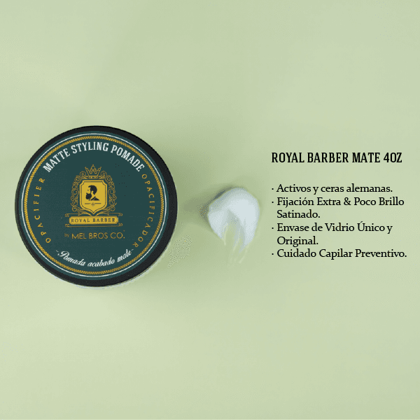 Pomada Mate Royal Barber 4oz | Efecto Mate 5