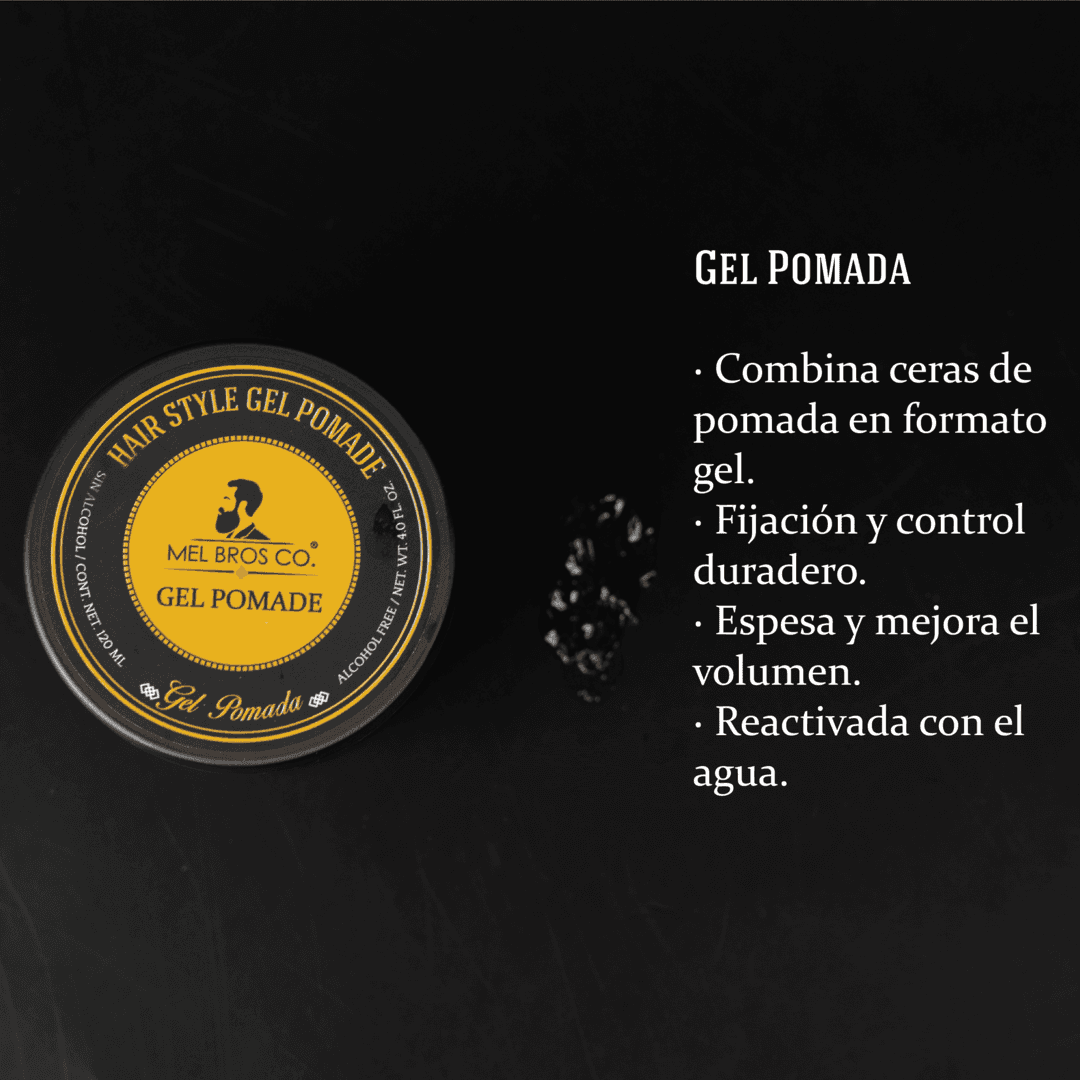 Gel Pomada 4oz | Ceras de Pomada en Consistencia Gel + Brillo Sutil + Fijacion Natural 7