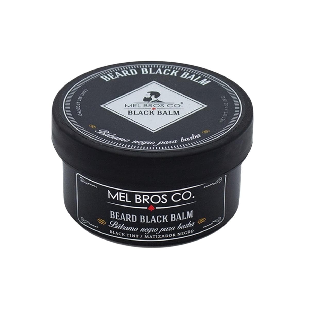 Bálsamo Negro para Barba 2.7oz | Cubre canas + Pigmento Mineral 100% Natural + Estiliza & Moldea
